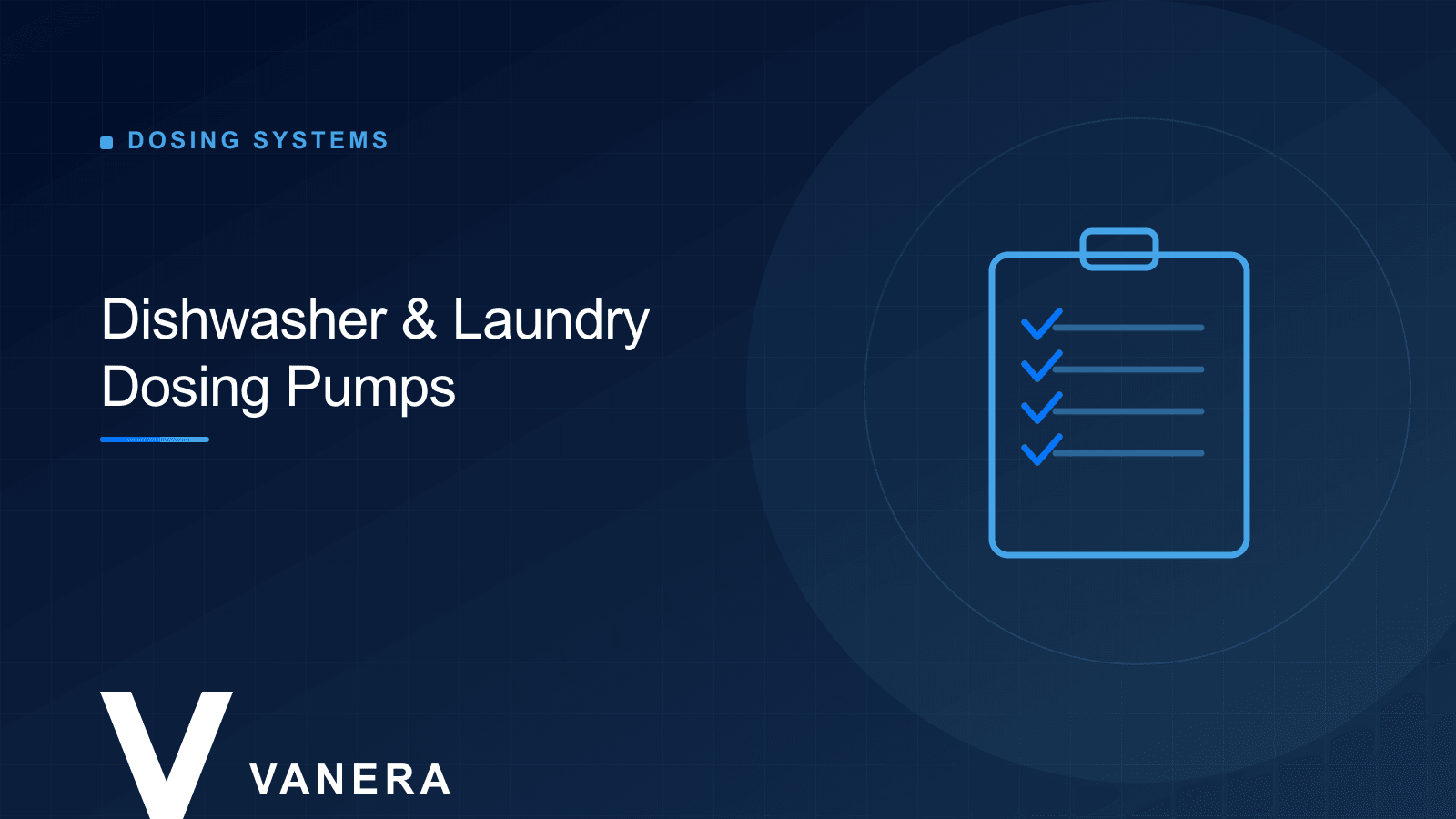 Choosing a Dosing Pump for Commercial Dishwashers and Laundries