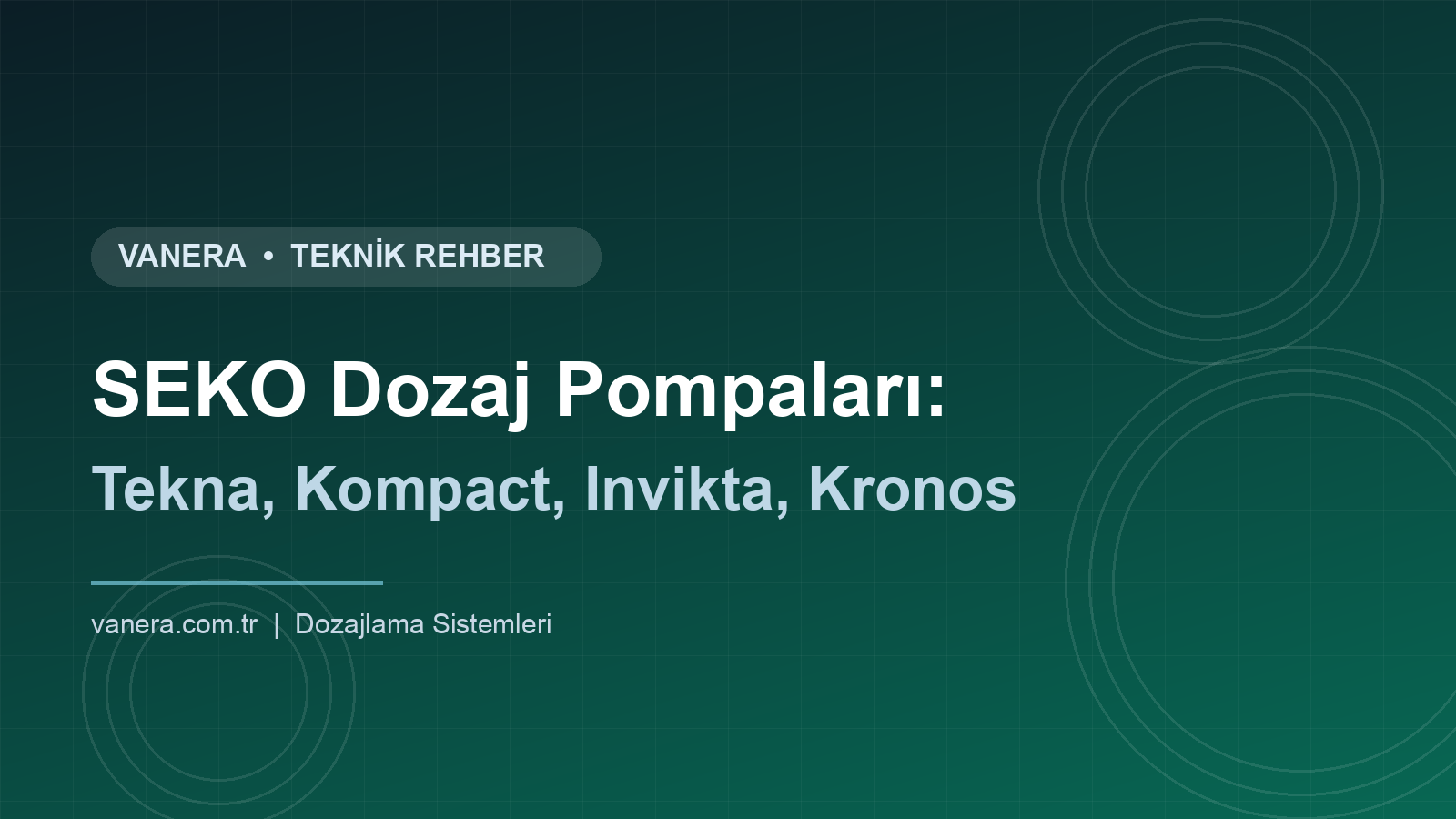 SEKO Dosing Pumps Compared: Tekna, Kompact, Invikta and Kronos